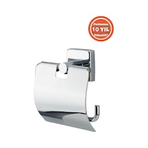 Çelik Banyo Paslanmaz Pirinç Vizyon Tuvalet Kağıtlık Kapaklı Krom