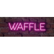 Waffle Yazısı Neon Led Duvar Aydınlatması