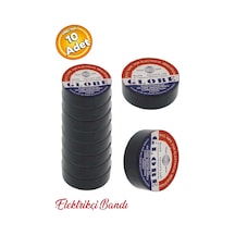 İzole Pvc Elektrikçi Elektrik İzole Bant Siyah Renk 19 Mm X 9 Metre İzole Bandı 10 Adet