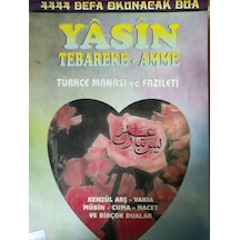 Yasin Tebareke Amme Türkçe Manası ve Fazileti - Fatih Enes Kitabe