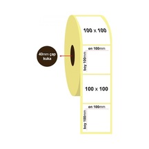 100x100 Eko Termal Barkod Etiket 1 Rulo 350 Sarım
