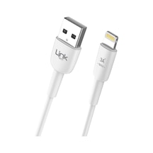 Linktech K601 Safe USB - Lightning 3A Data ve Şarj Kablosu Beyaz 1M