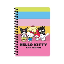 3 Adet Hello Kitty And Friends A6 80 Yp.çizgili Spiralli Bloknot