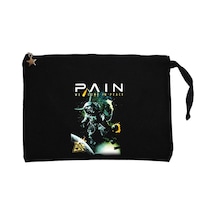 Pain We Come in Peace Siyah Clutch Astarlı Cüzdan / El Çantası Siyah