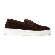 Deery Hakiki Süet Kahverengi Erkek Loafer Ayakkabı - 02043mkhvp01 Kahverengi