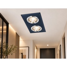 İkili Kare Cam Spot Lamba - 4000k Led Çerçeveli Gu10 Duy Kristal Tavan Aydınlatması Bx-316735