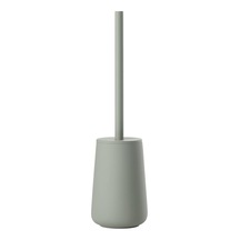 One Tuvalet Fırçası, Seramik Tuvalet Fırçası, Fırça Tutuculu Wc Fırçası, Soft- Kaplama, Çap 10,3 Cm, Yükseklik 37 Cm, Matcha Green Açık Ahşap
