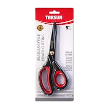 Taksun Profesyonel Makas, No.g908, Paslanmaz Çelik, Karton, Kumaş Kesimi, Ergonomik, Yüksek Kalite, Uzun Ömürlü, Hassas Kesim, Terzi Makası, Siyah Titanyum, 9,5"