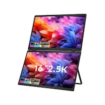 Ultrax 16" Çift Ekran 2.5k Qhd Ips İkili Taşınabilir Monitör