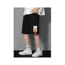Tarzsokak Y2k Unisex Yaz Şort Bermuda Harajuka Anime Retro Kod-11612 Siyah