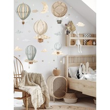 Baby Kingdom Room Duvar İçleri İçin Desenli Dekoratif Sticker'lar: Bulutlu Toplar 218267600 Bej