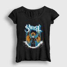 Presmono Kadın Wings Ghost T-shirt Siyah