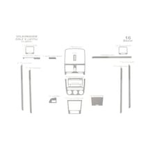 Volkswagen Golf 5 Torpido Kaplama Analog Klima 2003-2008 16 Parça Alüminyum
