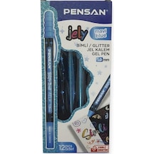 Pensan Jel Kalem 2800 Mavi Jely Glitter Simli 12'li Paket Diğer