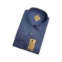 Eren Style Linen Keten Klasik %100 Cotton Uzun Kollu Terletmeyen Gömlek Lacivert