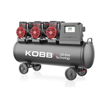 Kobb Kbk100s 6.0hp 100lt 8bar Üç Motorlu Yağsız Sessiz Taşınabilir Hava Kompresörü