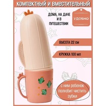 Pazly Pratik Cactus Tasarım Seyahat Diş Fırçası Kılıfı - Hijyenik Saklama Pembe Pembe