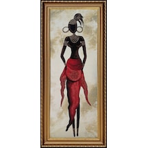 Figüratif Seri-30 Dokuma Goblen Kumaş-Afrikalı set2