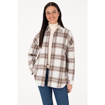 U.s. Polo Assn. Kadın Haki Gömlek Desenli 50316698-vr027 Hakı