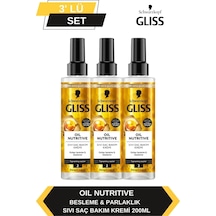 Oil Nutritive Sıvı Saç Kremi 200ml X 3'lü Set