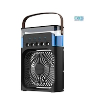 Boatshop1 Usb Çalışan Taşınabilir Masa Fanı Tamamen Siyah 600 Ml 5 Hız Ayarlı Sessiz 23 5cm Kompakt Ofis Ev Kamp İçin