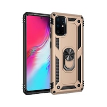 Lexroo Samsung Galaxy Uyumlu S20 Plus Vega Tpu Silikon Sert Pc İnce Kılıf - Gold