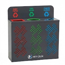 3 Lü Sıfır Atık Geri Dönüşüm Ünitesi Gd-1014 Metal Atık Ayrıştırma Sistemi Hey Çelik