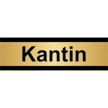 Kantin 5x20cm Altın Renk Metal Yönlendirme Levhası