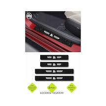 Bx Yazılı Karbon Kapı Eşiği Citroen Bx İçin Siyah Dekoratif 2 Ön 2 Arka Kapı Koruyucu Set Citroen Bx