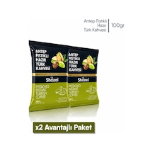 Shazel Hazır Türk Kahvesi Antep Fıstıklı 100 Gr 2 Paket