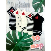 Turkan. Kalpli Kadın Kısa Çorap Seti 168992958 Mavi