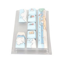 Youtek 8 Adet Pbt Mekanik Klavye Anahtarı Seti - Termal Süblimasyon Teknolojisi İle  Yükseklik, 61/87/104/108 Tuşlu Klavyeler İçin Uyumlu, Dıy Dekor Ve Değişim İçin