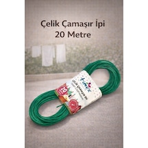 20 Metre Güçlü Çelik Çamaşır İpi - Paslanmaz, Kopmaz, Dayanıklı Kurutma İpi 20 Tr Diğer