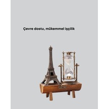 Retro Ahşap Kum Saati 15x20 Cm Dekoratif Aksesuar Çok Renkli