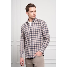 Morven Erkek Lacivert Kışlık Düğmeli Yaka Regular Fit Gömlek 25ks004005200 Lacivert Lacivert