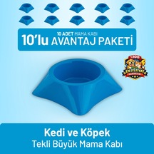 Kedi Ve Köpek Tekli Büyük Mama Kabı - 10 Adet