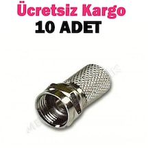 10 Adet Televizyon Uydu Kablosu ve Lnb F Konnektör