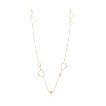 Kuyumcudukkani Zincirli Taşlı"kalplerimiz"kolye-37229-g-w-37229-g-w Gold