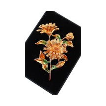 Gerbara Papatyası Broş. Yaka İğnesi Gerbara Papatyası Broş. Tasarım Broş. Kadın Broş. Papatya Broş. Gold