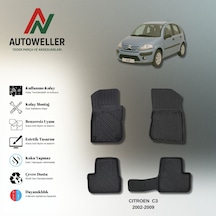 Citröen C3 2002-2009 Uyumlu Havuzlu Oto Paspas