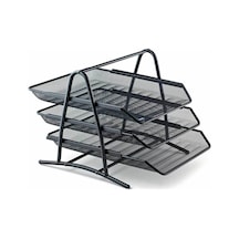 Kraf Perfore Evrak Rafı Metal 3 Katlı 460g   Siyah