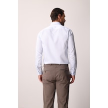 Igs Beyaz Regular Fit Geniş Kalıp Klasik Yaka Düz Uzun Kollu Cepsiz %100 Pamuk Non Iron Ütü İstemeyen Gömlek -23968