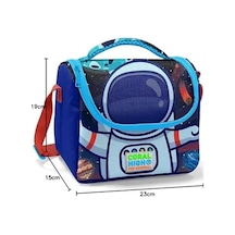 Erkek Çocuk Mavi Astronot Okul Ve Piknik Beslenme Çantası .