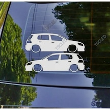 Golf Mk6 Gtı Kelebek Cam Oto Sticker 17 Cm 2 Adet