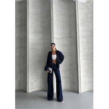 Zdnjeans Düğme/toka Detaylı Bol Paça Kot Pantolon Lacivert
