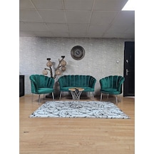 Papatya Çay Seti Koltuk Takımı Krom Sivriltme Ayak, Balkon, Salon 001