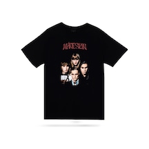 Stoned&Fame Maneskin Baskılı Unisex Siyah %100 Pamuk T-shirt SIYAH
