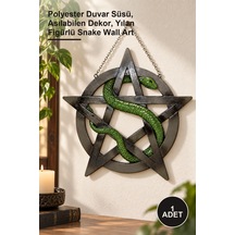 1 Adet Duvara Asılan Yılan Pano Polyester Duvar Süsü, Asılabilen Dekor, Yılan Figürlü Snake Wall Art Sarı