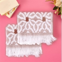 Soft Pin 2'li Havlu Seti - Taba - 30x30 Cm Renkli