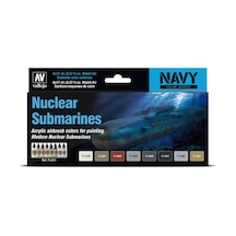 Vallejo 71611 8x18 Ml. Nuclear Submarines, Model Air Serisi Model Boyası Seti Renkli